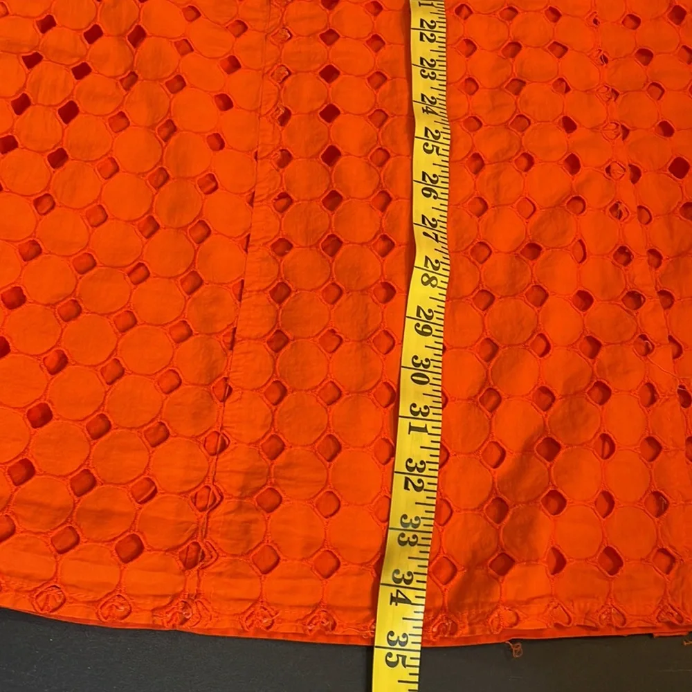 Nine West Orange Eyelet Dress, Sleeveless, Size 4 - Picture 11 of 14